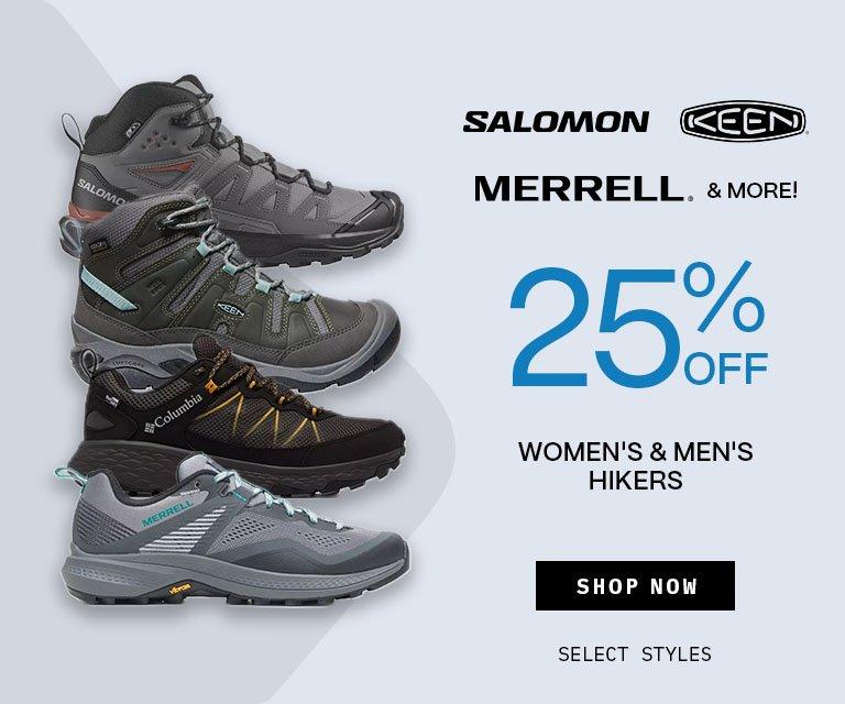 25% Off Women's & Men's Hikers