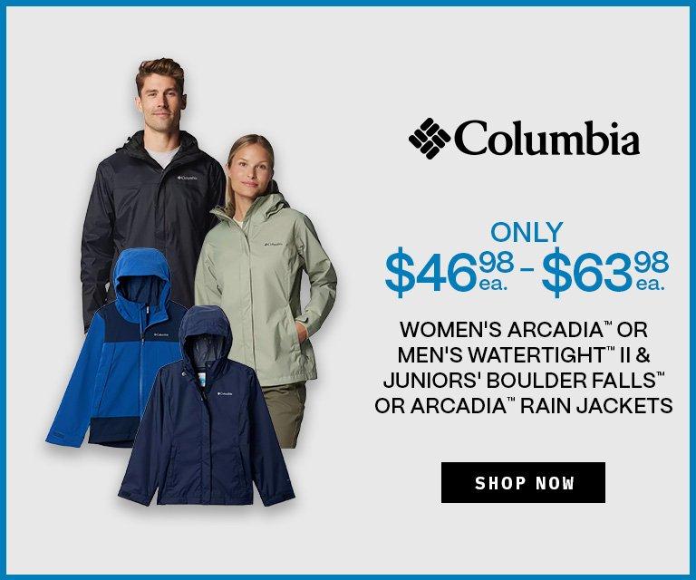 Only $46.98-$63.98 Columbia Rain Jackets