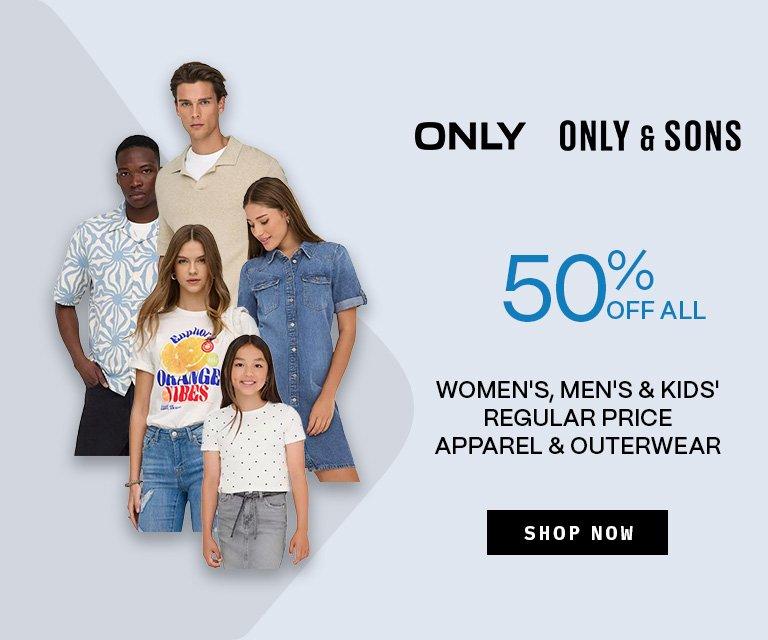50% Off Only and Only & Sons