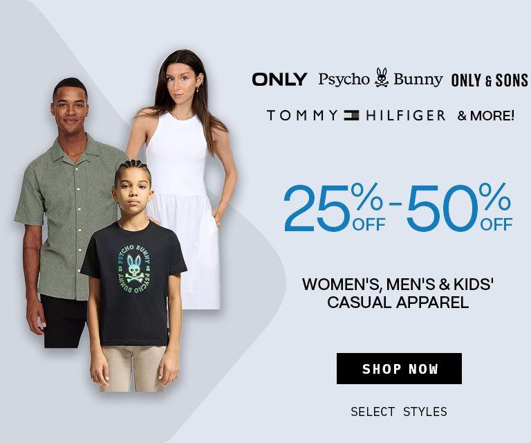 25% - 50% Off Casual Apparel