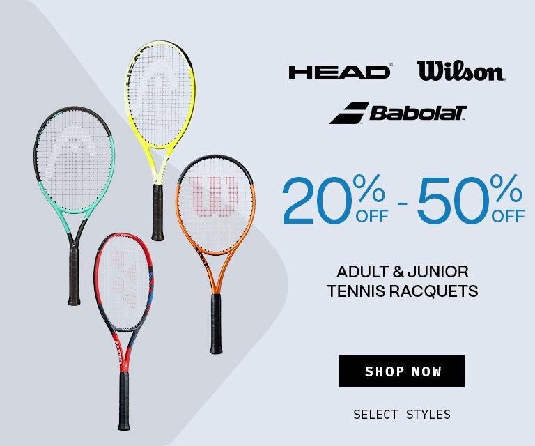 20% - 50% Off Head, Wilson & Babolat Tennis Racquets
