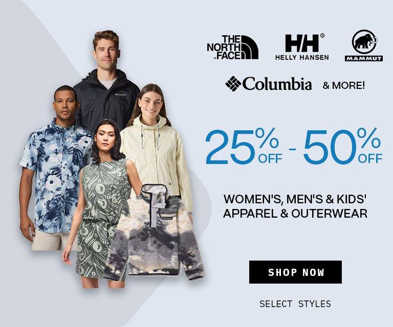 20% - 50% Off Apparel & Outerwear