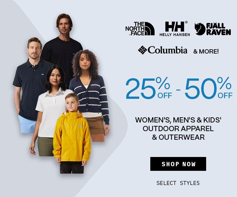 20% - 50% Off Outdoor Apparel & Outerwear