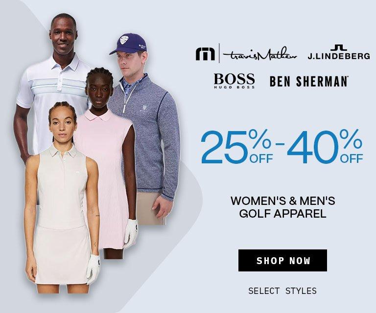 25% - 40% Off Women's & Men's Golf Apparel