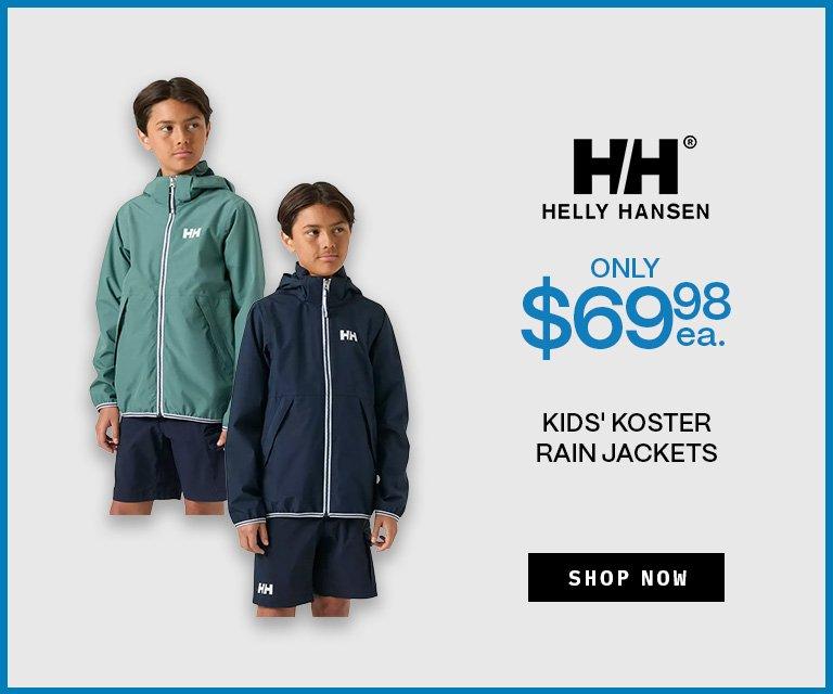 Only $69.98 Kids' Helly Hansen Rain Jackets