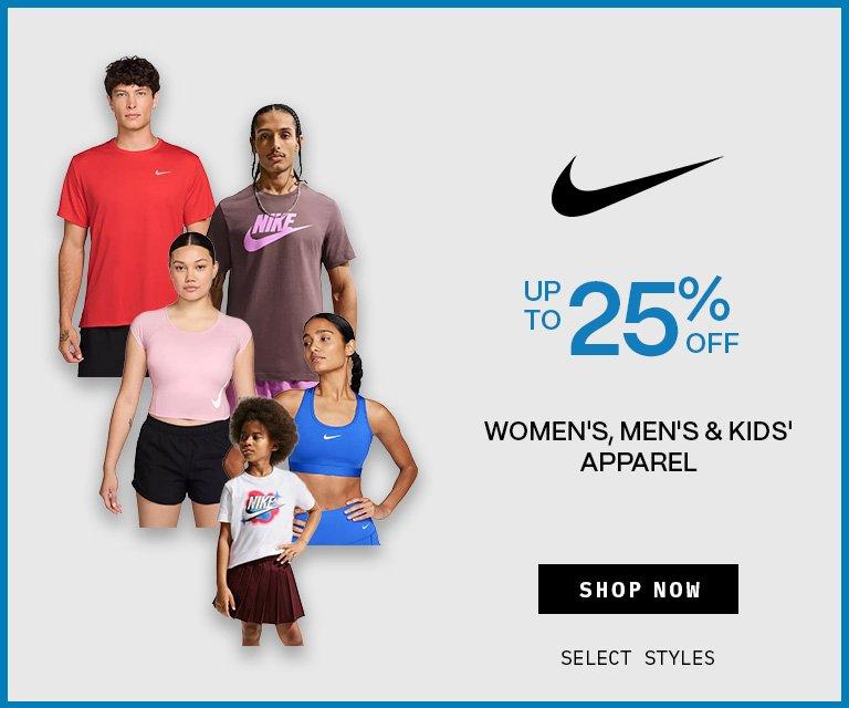 Up to 25% Off Nike Apparel