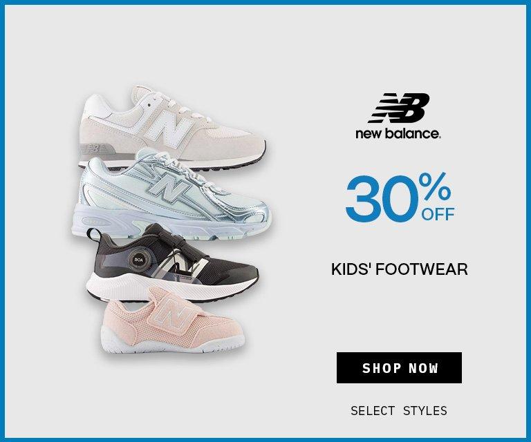 30% Off New Balance Kids' Footwear