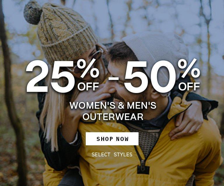 25% - 50% Off Women's & Men's Outerwear