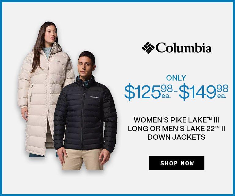 Only $125.98 - $149.98 Columbia Jackets