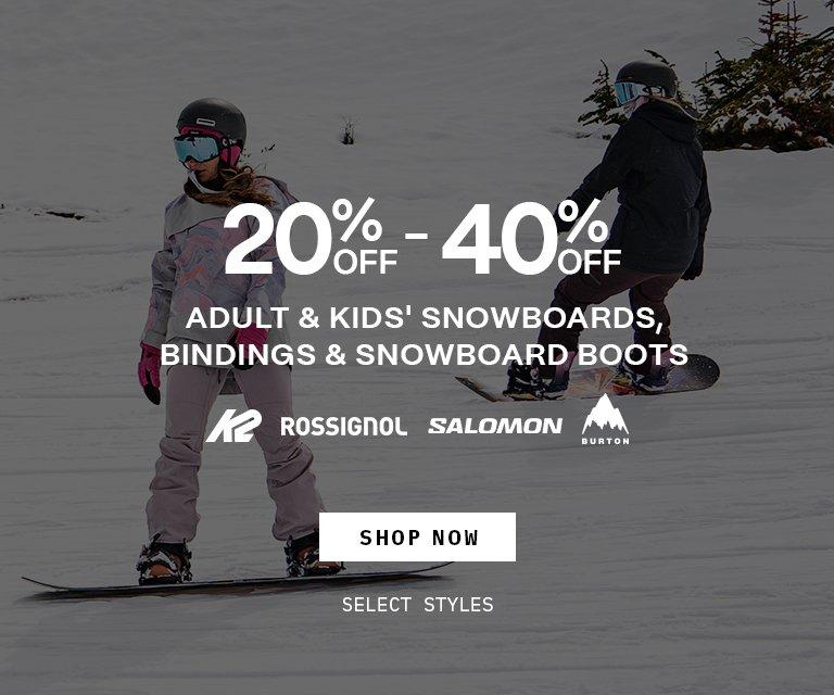 20%-40% Off Snowboard Equipment