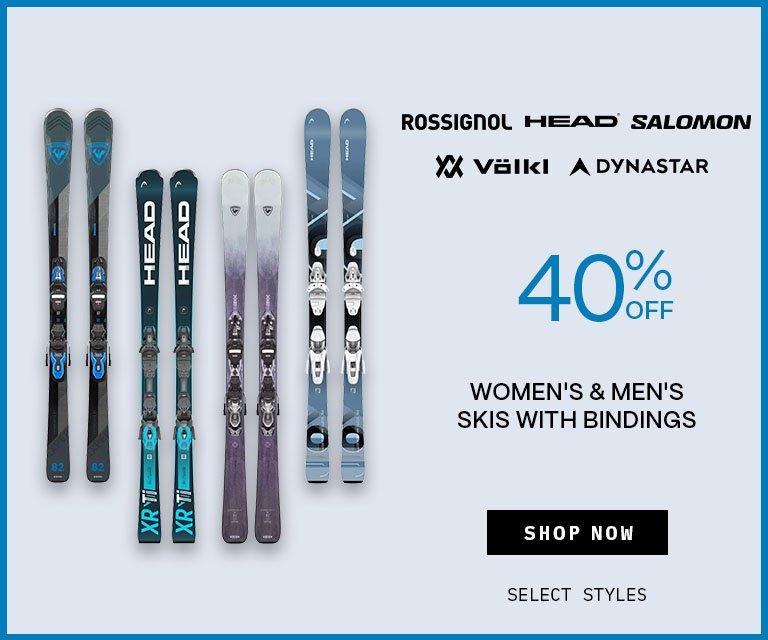 40% Off Women's & Men's Skis