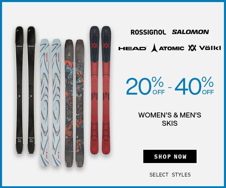 20% - 40% Off Women's & Men's Skis