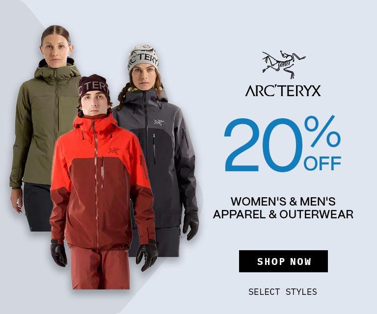 20% Off Arc'teryx Women's & Men's Apparel & Outerwear