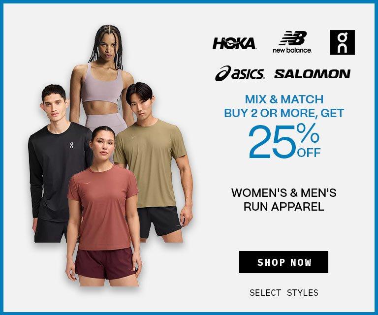 Buy 2 or More, Get 25% Off Run Apparel