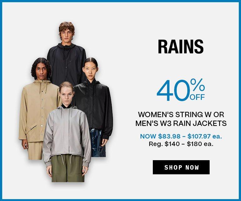 40% Off Rains Rain Jackets