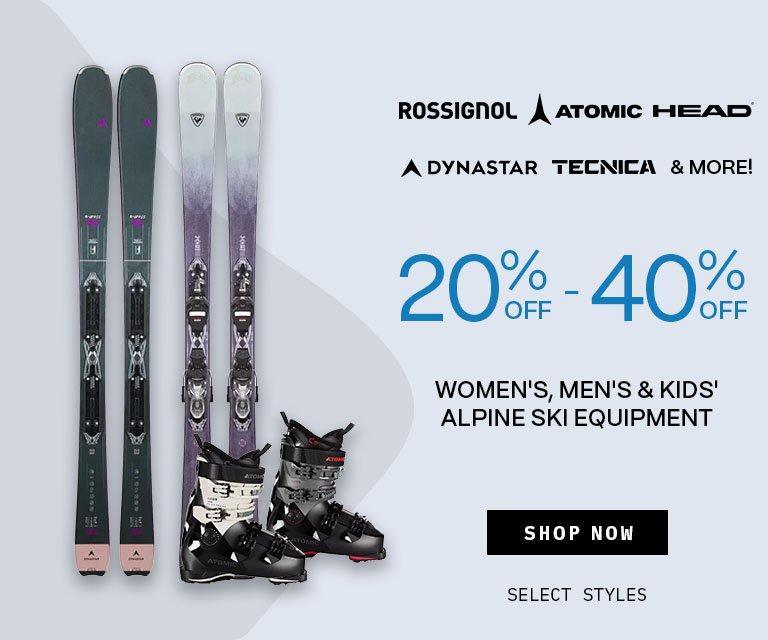20%-40% Off Alpine Ski Equipment