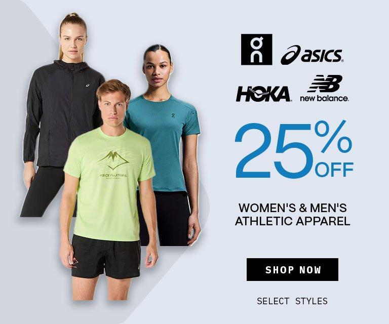 25% Off Women's & Men's Athletic Apparel