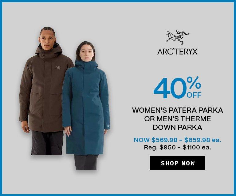 40% Off Arc'teryx Selected Parka's