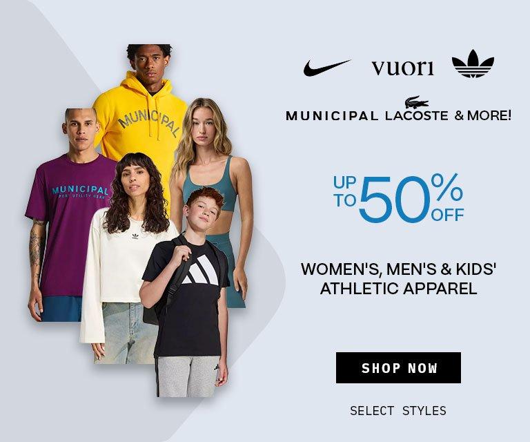 Up to 50% Off Athletic Apparel