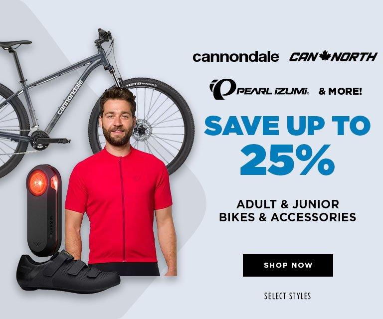 Up to 25% Off Bikes & Accessories