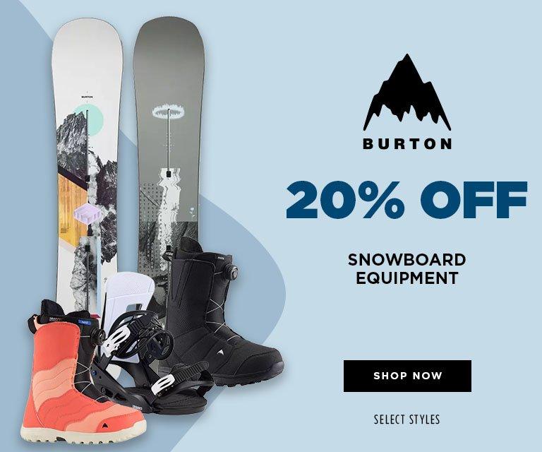 20% Off Burton Snowboard Equipment