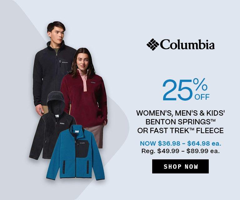 25% Off Columbia Benton Springs or Fast Trek Fleece