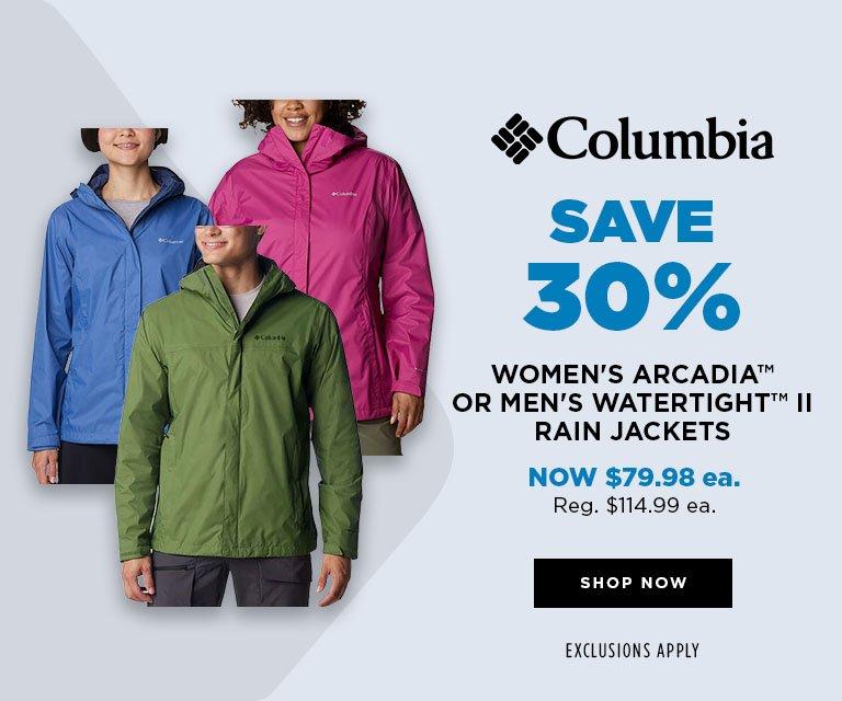 30% Off Columbia Jackets