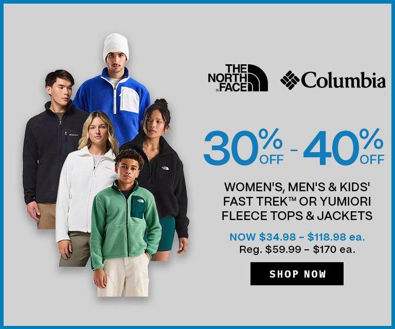 30-40% Off The North Face|Columbia Select Styles