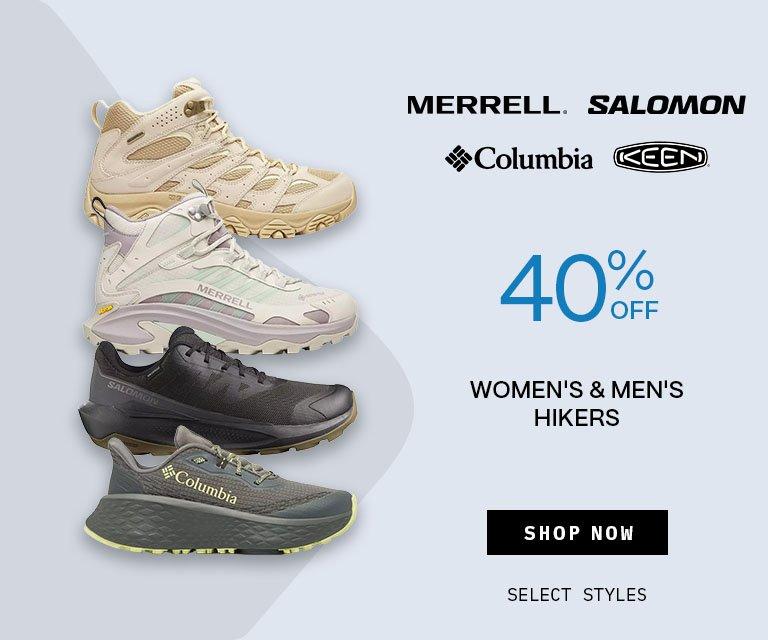 40% Off Women's & Men's Hikers