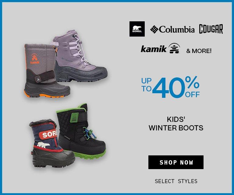 Up to 40% Off Kids' Winter Boots