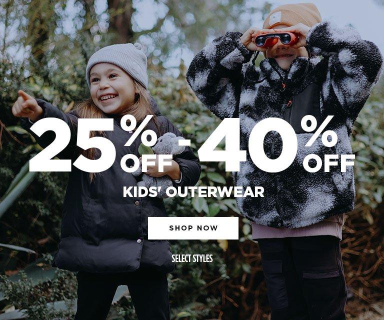 25% - 40% Off Kids' Outerwear