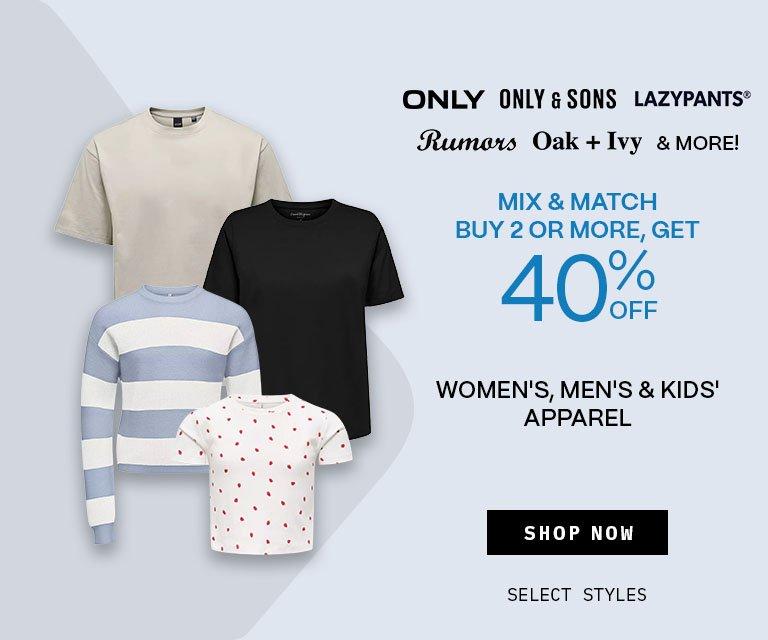 Buy 2 Or More, Get 40% Off