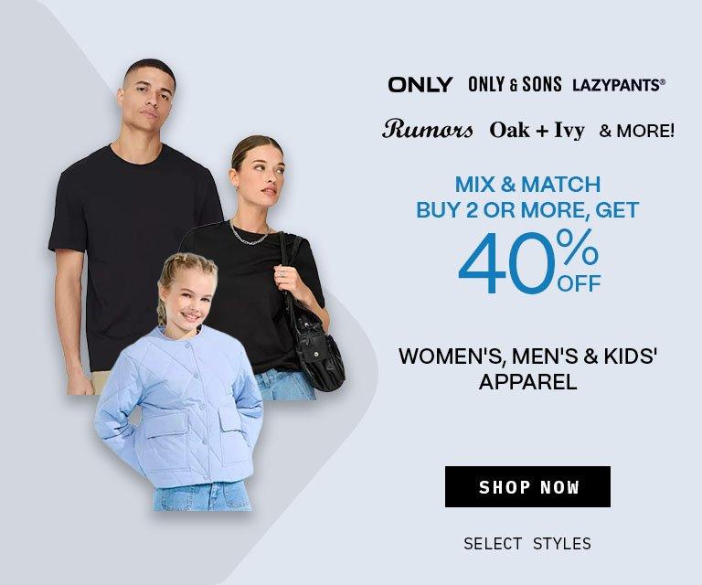 Buy 2 Or More, Get 40% Off