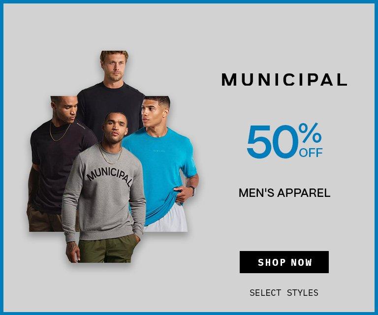 50% Off Municipal Men's Apparel