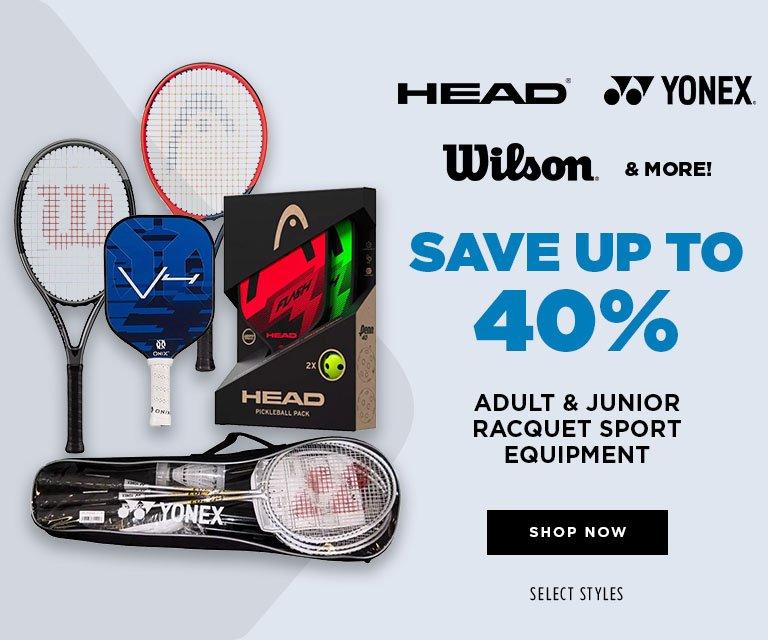 Up to 40% Off Racquet Sports Equipment