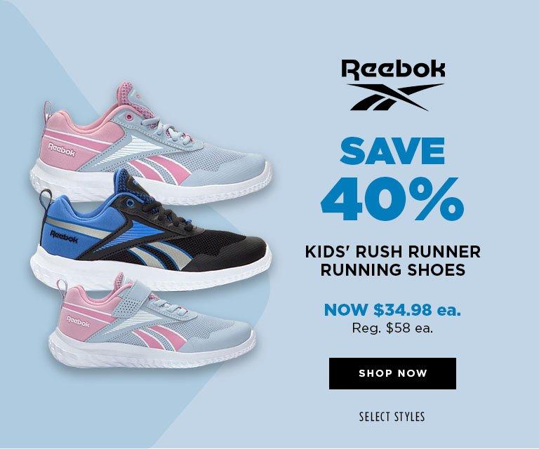 40% Off Reebok Kids' Rush Runner Running Shoes