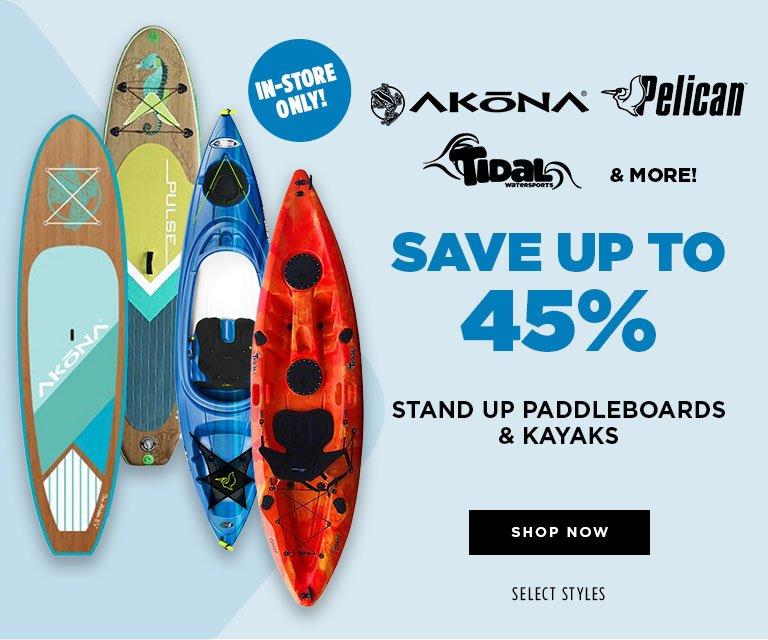 Up to 45% Off Stand Up Paddle Boards & Kayaks