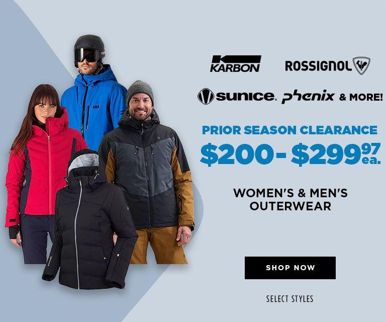 200-299.97 Women's & Men's Outerwear