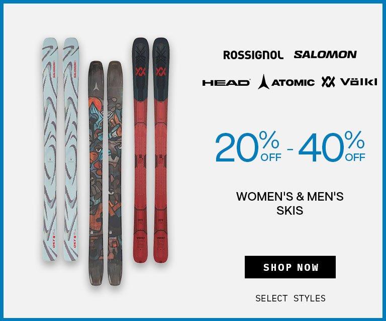 20% - 40% Off Women's & Men's Skis