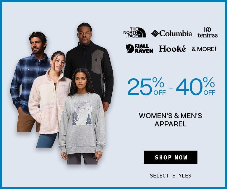 25% - 40% Off Women's & Men's Apparel