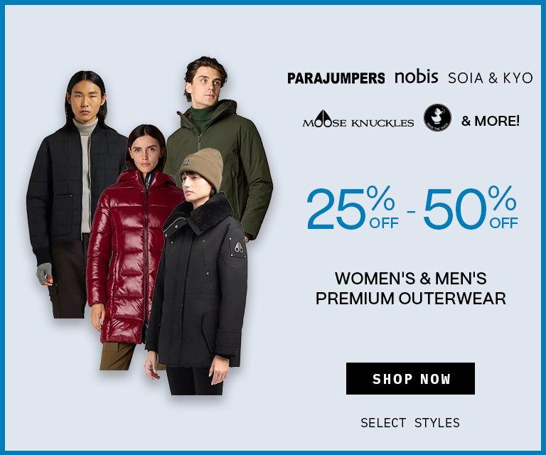 25% - 50% Off Women's & Men's Premium Outerwear