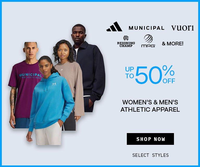 Up to 50% Off Women's & Men's Athletic Apparel