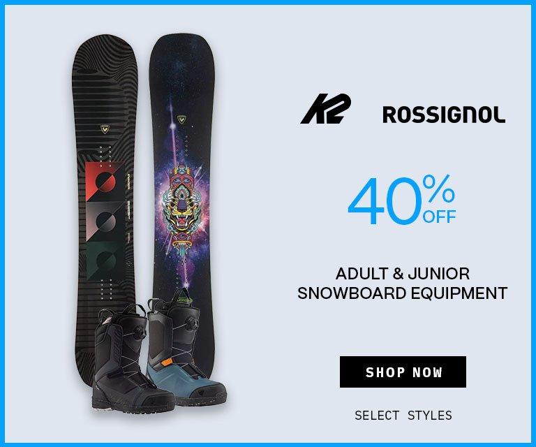 40% Off K2 & Rossignol Snowboard Equipment