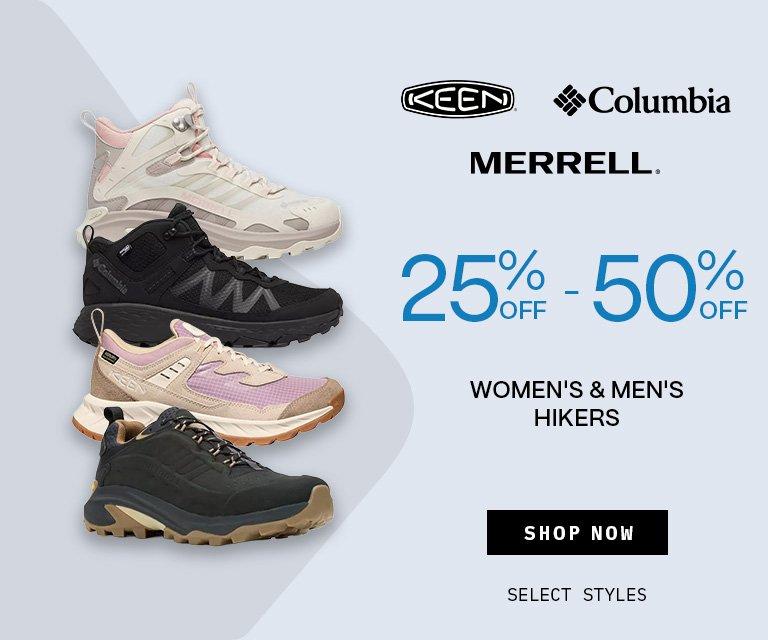 25%-50% Off Women's & Men's Hikers