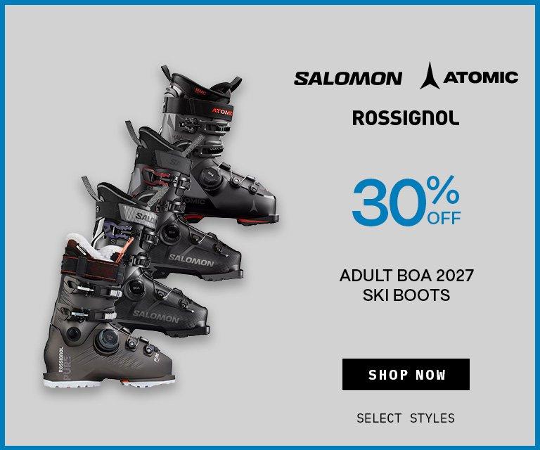 30% Off Adult Salomon, Rossignol, Atomic Ski Boots