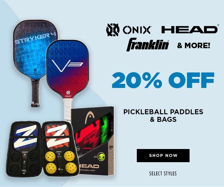 20% Off Pickleball Paddles & Bags