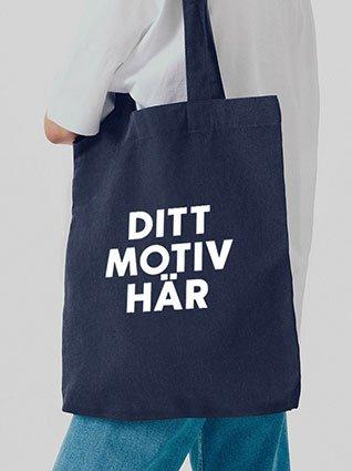 Kvinna i röd förkläde och man i vitt förkläde, båda med svart tryck "Ditt motiv här".