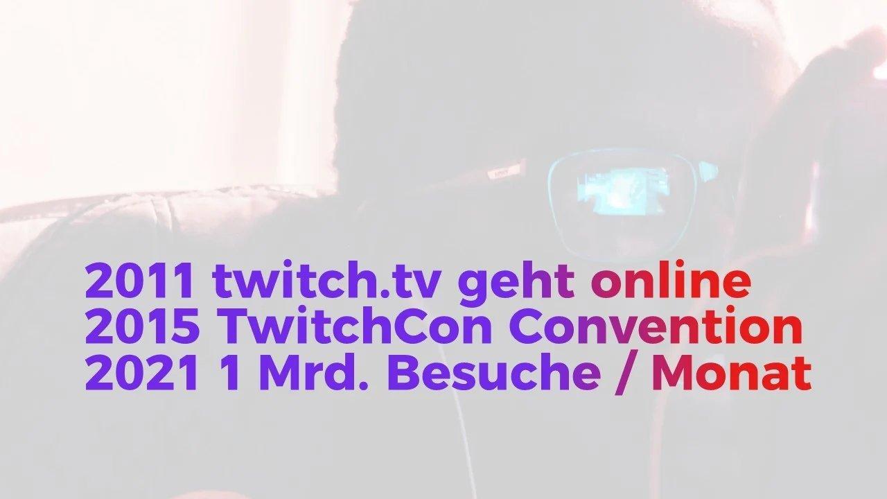 Grafische Darstellung wichtiger Meilensteine der Twitch-Geschichte
