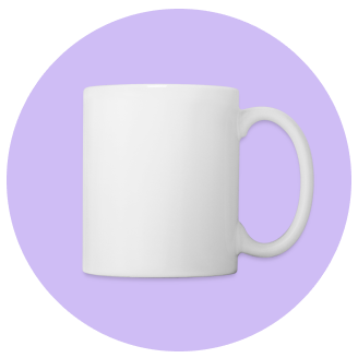 white coffee mug