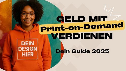 Zufriedene Frau, die einen Hoodie trägt, der mit eigenen Designs angepasst werden kann.
